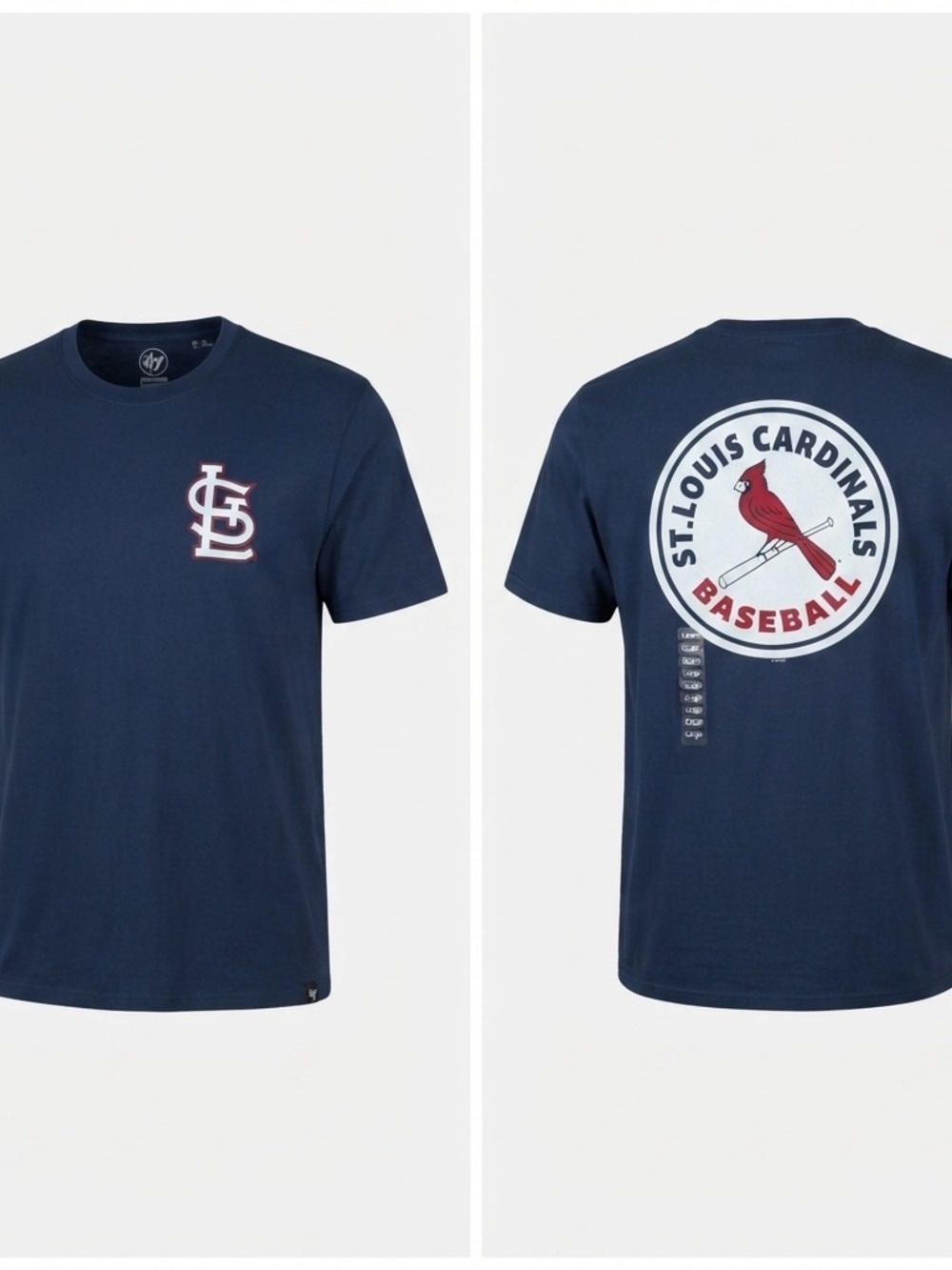 New '47 Brand St. Louis Cardinals MLB T-Shirt Gray Blue Men's Size Large